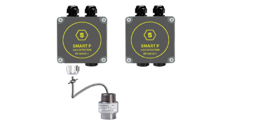 Sensitron Smart P-2 Fixed Car Park Gas Detector with Petrol Vapour Extension Kit